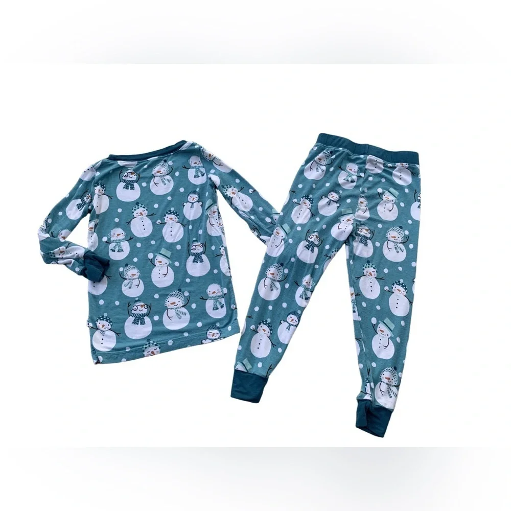Little Sleepies Size 18-24 Months Snow Much Fun Snowman Two Piece Bamboo Pajamas